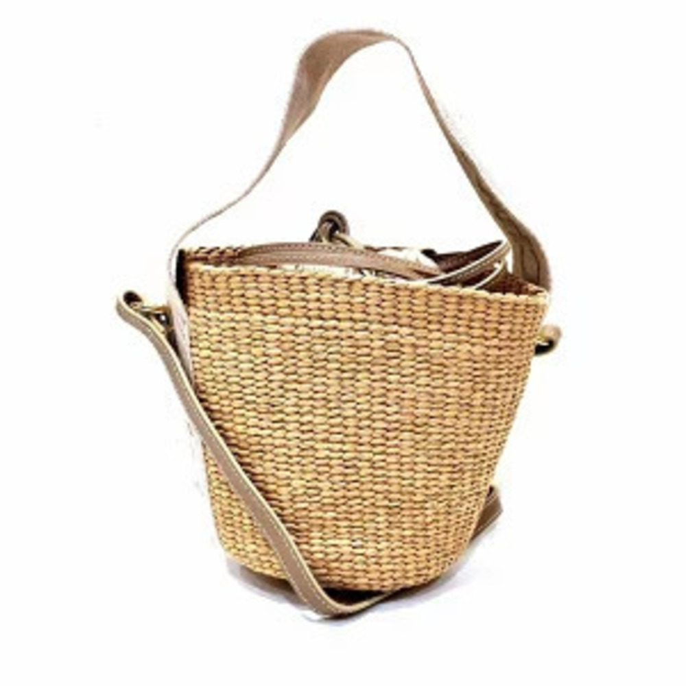 Chloe Woody Bucket Shoulder Bag Calf Leather Paper Lining